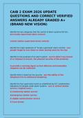 CAIB 2 EXAM 2026 UPDATE QUESTIONS AND CORRECT VERIFIED ANSWERS ALREADY GRADED A&plus; &lpar;BRAND NEW VISION&rpar;