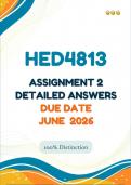 HED4813 Assignment 2 &vert;&vert;&lpar;Answers and Guidelines&rpar;&vert; Due Date June 2026