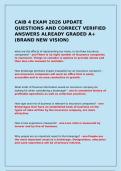 CAIB 4 EXAM 2026 UPDATE QUESTIONS AND CORRECT VERIFIED ANSWERS ALREADY GRADED A&plus; &lpar;BRAND NEW VISION&rpar;