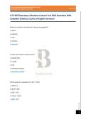 ILTS 305 Elementary Education Content Test 2023 Questions With Complete Solutions&comma; Exams of English Literature