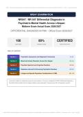 NR 547 Differential Diagnosis Psychiatric Mental Health Bundle Actual Exam 2026&sol;2027 &ndash; Pass Guaranteed &ndash; 100&percnt; Verified &vert; Complete Exam-Style Questions &ndash; A&plus; Graded