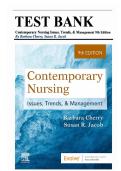Test Bank for Contemporary Nursing Issues&comma; Trends&comma; & Management 9th Edition By Barbara Cherry&comma; Susan R&period; Jacob&NewLine;