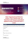 WGU Organizational Behavior &vert; &lpar;GTO1&comma; C715&rpar;  Actual exam &vert; 40 Questions and Answers 2026 &vert; latest updated version &vert; &lpar;UPDATED MAY 1 &comma; 2026&rpar; &vert; PASS GUARANTEED