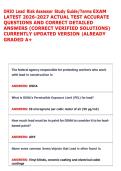 OHIO Lead Risk Assessor Study Guide&sol;Terms EXAM &NewLine;LATEST 2026-2027 ACTUAL TEST ACCURATE &NewLine;QUESTIONS AND CORRECT DETAILED &NewLine;ANSWERS &lpar;CORRECT VERIFIED SOLUTIONS&rpar; &NewLine;CURRENTLY UPDATED VERSION &vert;ALREADY &NewLine;GRADED A&plus;   