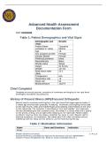 WGU D117 Advanced Health Assessment Documentation Form &vert; Complete Physical Assessment with Focused Orthopedic Exam &vert; Tyquasha Ellerbe Case Study &vert; 2026 Update&period;