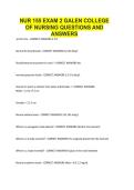 NUR 155 EXAM 2 GALEN COLLEGE OF NURSING QUESTIONS AND ANSWERS&period;