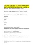 GALEN NUR 155 EXAM 1 QUESTIONS WITH CORRECT ANSWERS RATED A&plus;&period;