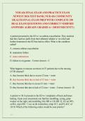 NUR 426 FINAL EXAM AND PRACTICE EXAM &NewLine;NEWEST 2026 TEST BANK&vert; NUR 426 COMMUNITY &NewLine;HEALTH FINAL EXAM PREP WITH COMPLETE 350 &NewLine;REAL EXAM QUESTIONS AND CORRECT VERIFIED &NewLine;ANSWERS&sol; ALREADY GRADED A&plus; &lpar;MOST RECENT&excl;&excl;&rpar; 