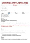 CNSL 503 Module 3 Problem Set&lowbar; Statistics &ndash; Zamboni Questions and Answers with Complete Solutions &vert; 2026 Update