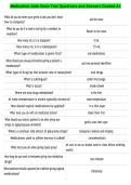 Medication Aide State Test Questions and Answers Graded A&plus;