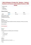 CNSL 503 Module 4 Problem Set&lowbar; Statistics &ndash; Zamboni Questions and Answers with Complete Solutions &vert; 2026 Update