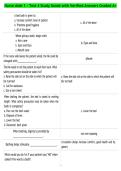 Nurse Aide 1 - Test 4 Study Guide with Verified Answers Graded A&plus;