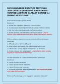 NIC KNOWLEDGE PRACTICE TEST EXAM 2026 UPDATE QUESTIONS AND CORRECT VERIFIED ANSWERS ALREADY GRADED A&plus; &lpar;BRAND NEW VISION&rpar;&NewLine;&NewLine;