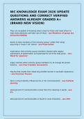 NIC KNOWLEDGE EXAM 2026 UPDATE QUESTIONS AND CORRECT VERIFIED ANSWERS ALREADY GRADED A&plus; &lpar;BRAND NEW VISION&rpar;