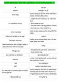 Texas Medication Aide Test Questions and Answers Graded A&plus;