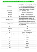 Virginia Medication Aide Prep Questions and Answers Rated A