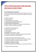 NU671 Final Exam Study Guide Questions and Answers Latest Version 