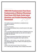 GMS 6440 Fundamentals Final Exam Fundamentals of Medical Physiology Final Exam 2026 Study Guide Latest Questions and Verified Answers Pass Guaranteed