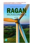 Exam Microeconomics&comma; 17th Canadian Edition&comma; 17e By Christopher Ragan &vert; ISBN-13 &rlm; &colon; &lrm; 978-0137324361 &vert; Complete Test Bank &vert; All Chapters 