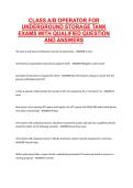Class A&sol;B Operator for Underground Storage Tank Exams &ndash; Qualified Questions and Answers &ndash; Complete Certification Exam Preparation Material