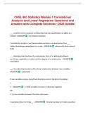 CNSL 503 Statistics Module 7 Correlational Analysis and Linear Regression Questions and Answers with Complete Solutions &vert; 2026 Update