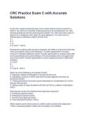 CRC Practice Exam C with Accurate Solutions