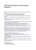 CRC Practice Exam C with Accurate Solutions