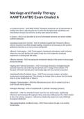 Marriage and Family Therapy AAMFT AATBS Exam-Graded A