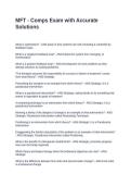 MFT - Comps Exam with Accurate Solutions