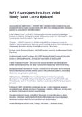 MFT Exam Questions from Volini Study Guide Latest Updated
