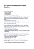 MFT EXAM Questions with Verified Solutions
