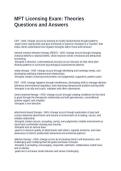 MFT Licensing Exam Theories Questions and Answers