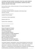 CALIFORNIA CERTIFIED PROPERTY MANAGER &lpar;CCPM&rpar; FINAL EXAM COMPLETE&NewLine;PRACTICE TEST BANK QUESTIONS AND ANSWERS &vert; VERIFIED SOLUTIONS &vert;&NewLine;UPDATED 2026&sol;2027 STUDY GUIDE