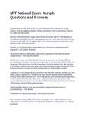 MFT National Exam Sample Questions and Answers