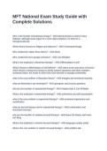 MFT National Exam Study Guide with Complete Solutions