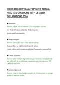 ESS101 CONCEPTS 6 & 7 UPDATED ACTUAL&NewLine;PRACTICE QUESTIONS WITH DETAILED&NewLine;EXPLANATIONS 2026&NewLine;