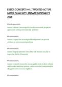 ESS101 CONCEPTS 6 & 7 UPDATED ACTUAL&NewLine;MOCK EXAM WITH ANSWER RATIONALES&NewLine;2026&NewLine;