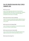 FAA 107 UPDATED EXAM HIGH-YIELD TOPICS&NewLine;SUMMARY 2026&NewLine;