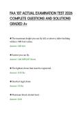 FAA 107 ACTUAL EXAMINATION TEST 2026&NewLine;COMPLETE QUESTIONS AND SOLUTIONS&NewLine;GRADED A&plus;