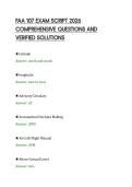 FAA 107 EXAM SCRIPT 2026&NewLine;COMPREHENSIVE QUESTIONS AND&NewLine;VERIFIED SOLUTIONS