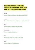 FDOT EARTHWORK LEVEL TWO&NewLine;CERTIFICATION REVIEW BANK 2026&NewLine;PRACTICE QUESTIONS GRADED A&plus;