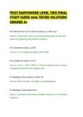 FDOT EARTHWORK LEVEL TWO FINAL&NewLine;STUDY GUIDE 2026 TESTED SOLUTIONS&NewLine;GRADED A&plus;&NewLine;