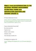FEMA IS 700&period;B AN INTRODUCTION TO THE&NewLine;NATIONAL INCIDENT MANAGEMENT&NewLine;SYSTEM FINAL PAPER 2026&NewLine;CERTIFICATION QUESTIONS AND&NewLine;ANSWERS GRADED A&plus;