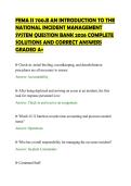 FEMA IS 700&period;B AN INTRODUCTION TO THE&NewLine;NATIONAL INCIDENT MANAGEMENT&NewLine;SYSTEM QUESTION BANK 2026 COMPLETE&NewLine;SOLUTIONS AND CORRECT ANSWERS&NewLine;GRADED A
