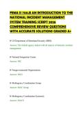 FEMA IS 700&period;B AN INTRODUCTION TO THE&NewLine;NATIONAL INCIDENT MANAGEMENT&NewLine;SYSTEM TRAINING SCRIPT 2026&NewLine;COMPREHENSIVE REVIEW QUESTIONS&NewLine;WITH ACCURATE SOLUTIONS GRADED A&plus;