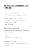 FIN 341 EXAM 1 COMPREHENSIVE STUDY&NewLine;GUIDE 2026