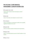 FIN 341 EXAM 1 CORE FINANCIAL&NewLine;MANAGEMENT CONCEPTS REVIEW 2026