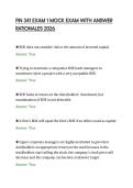 FIN 341 EXAM 1 MOCK EXAM WITH ANSWER&NewLine;RATIONALES 2026