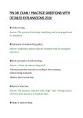 FIN 341 EXAM 1 PRACTICE QUESTIONS WITH&NewLine;DETAILED EXPLANATIONS 2026&NewLine;