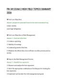 FIN 341 EXAM 2 HIGH-YIELD TOPICS SUMMARY&NewLine;2026&NewLine;